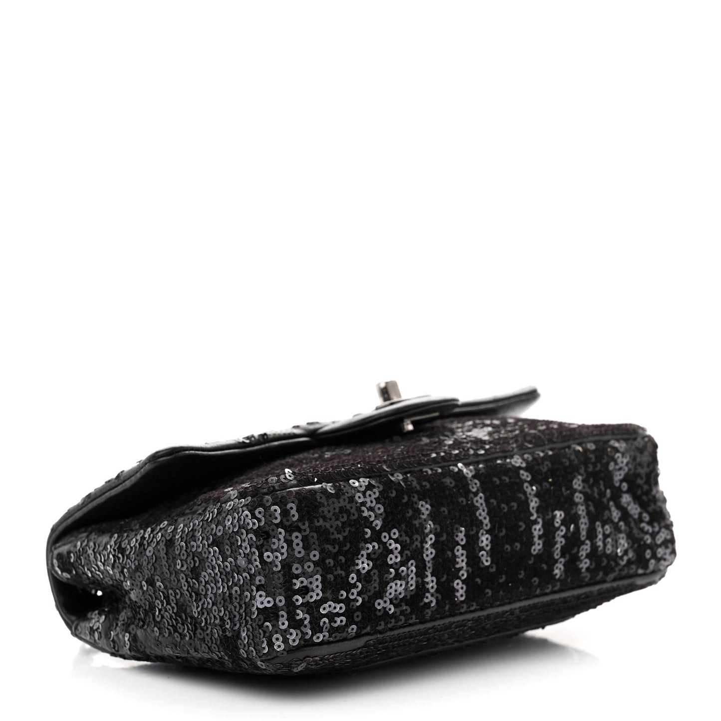 Sequin Lambskin Mini Moonlight on Water Flap Black