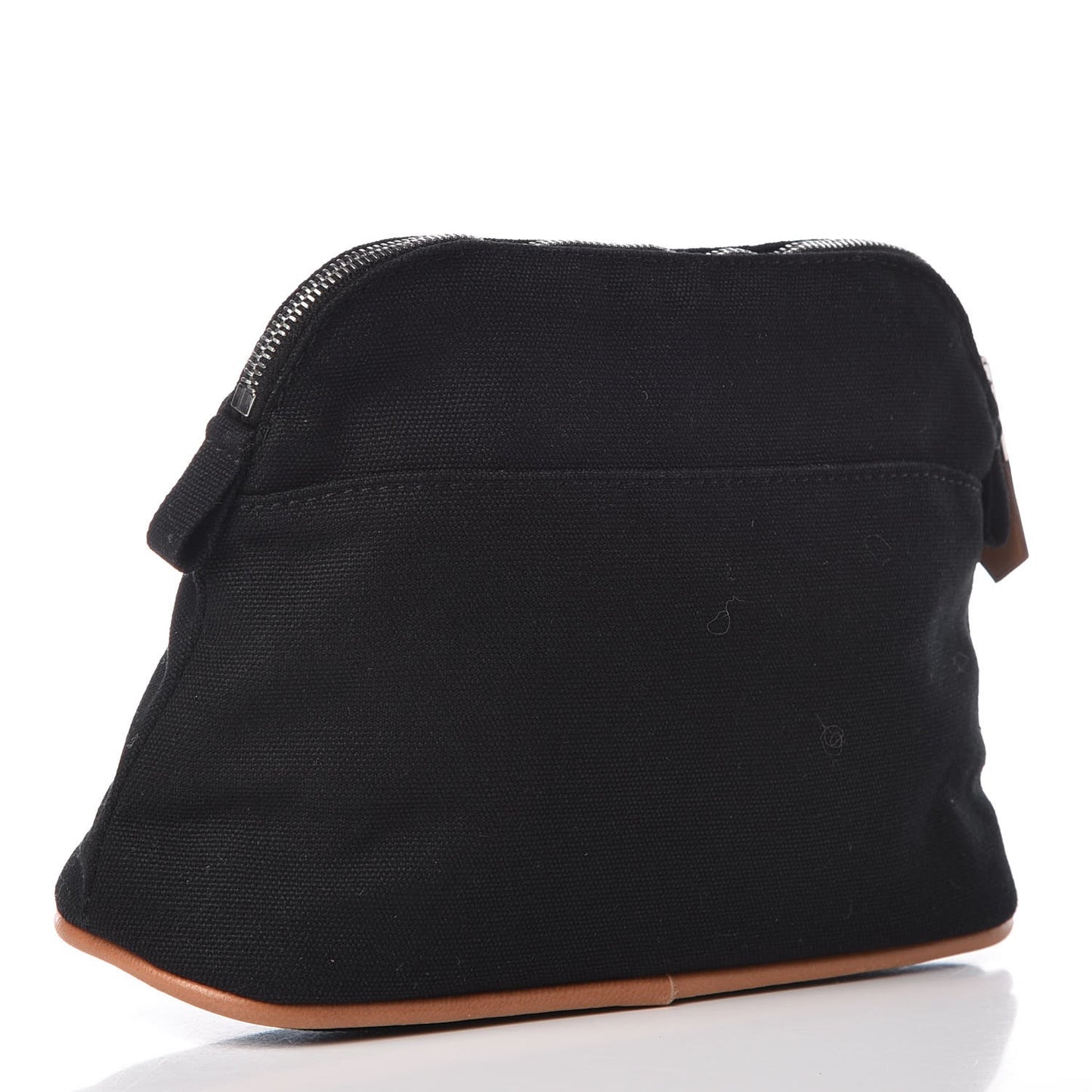 Cotton Canvas Mini Bolide Travel Cosmetic Pouch Black