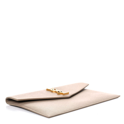 Saint Laurent Grain De Poudre Uptown Pouch Dark Beige 4 of 9