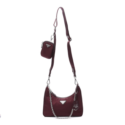 Prada Tessuto Nylon Re-Edition 2005 Shoulder Bag Granato 1 of 11