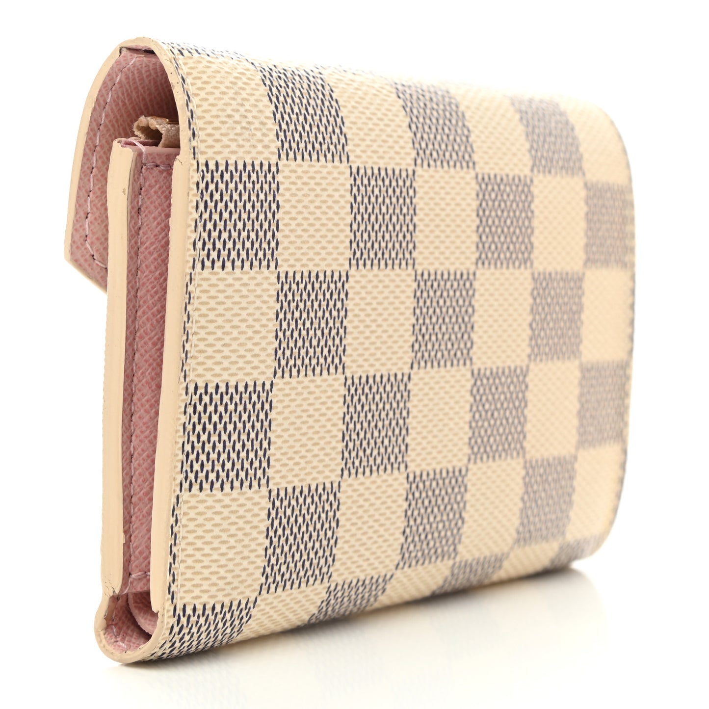 Damier Azur Victorine Wallet Rose Ballerine