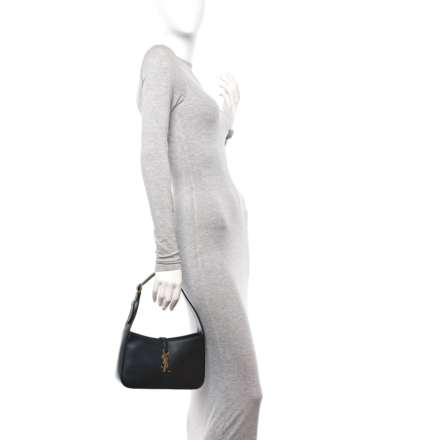 Saint Laurent Smooth Calfskin Le 5 A 7 Hobo Black 2 of 9
