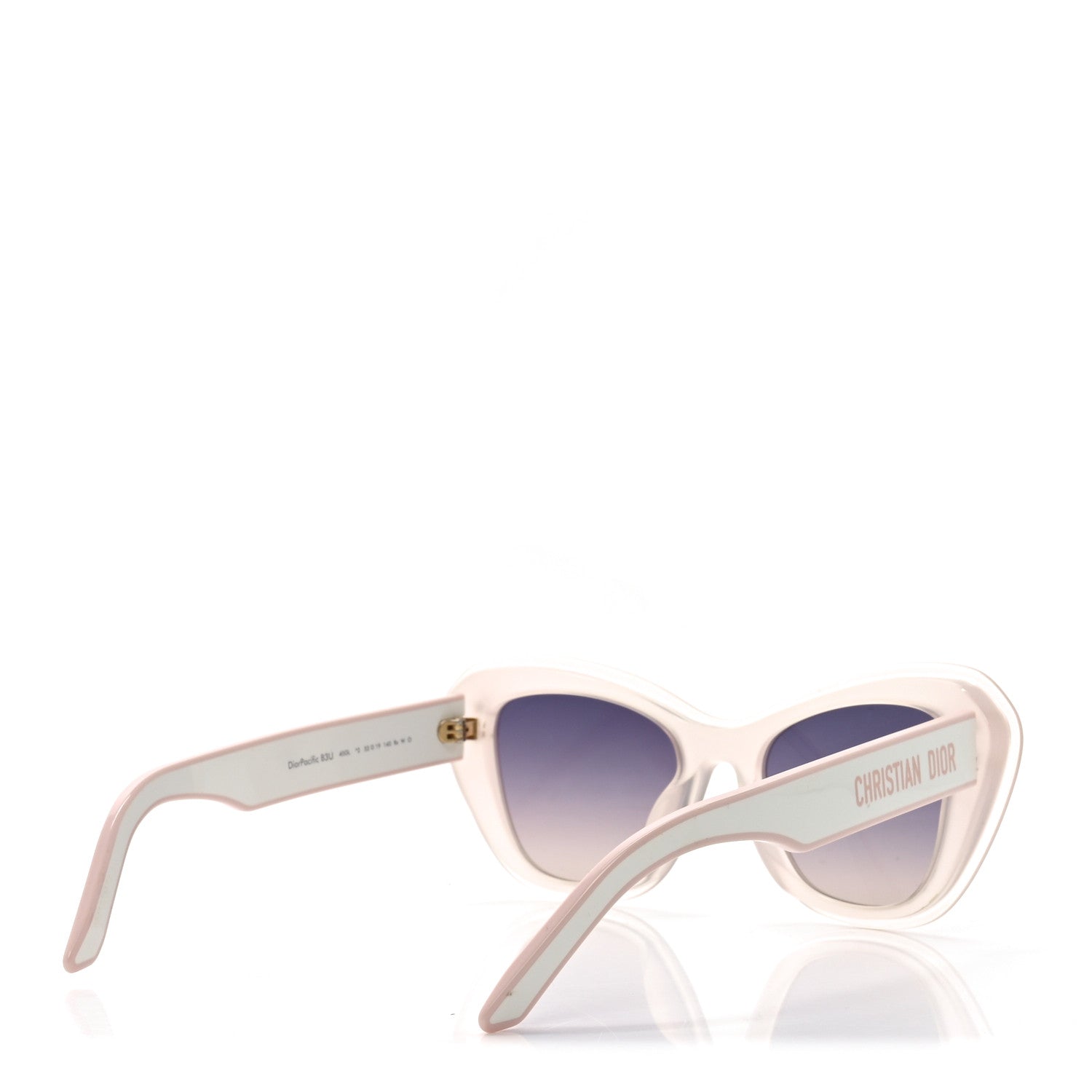 Christian Dior Diorpacific B3U Cat Eye Sunglasses White Pink 3 of 8
