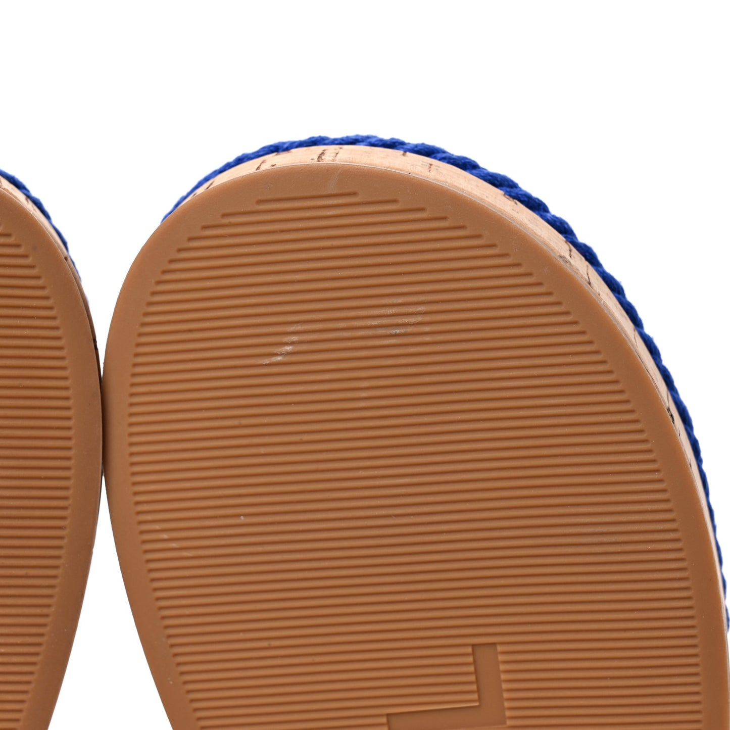 Cord Lambskin Quilted Logo Sandals 40 Blue
