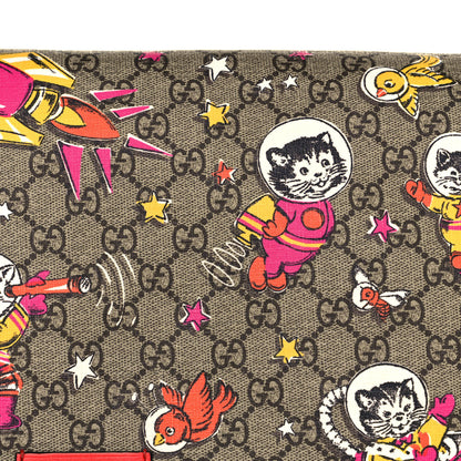 Gucci GG Supreme Monogram Space Cats Diaper Bag Orange 9 of 13