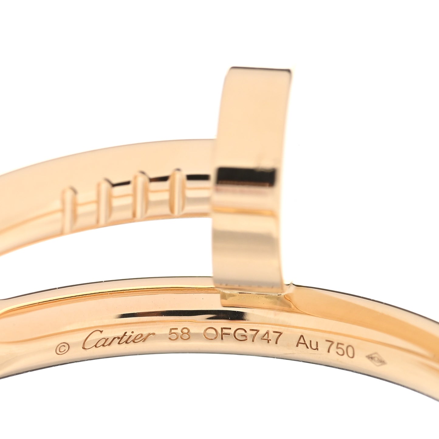 18K Yellow Gold Juste Un Clou Ring 58 8.25