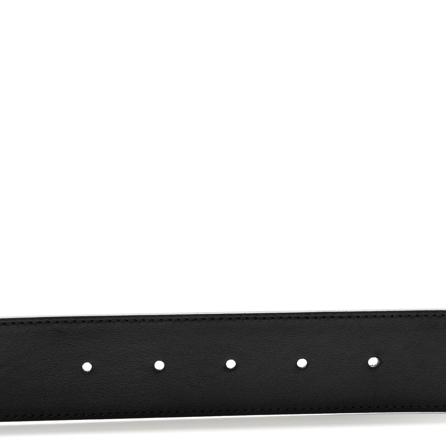 Gucci GG Supreme Monogram Plutone Calfskin Palladium Double G Reversible 37mm Belt 90 36 Black 7 of 8