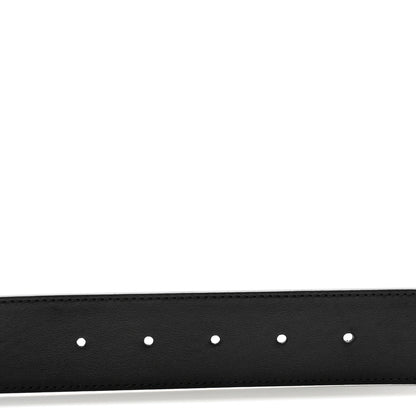 Gucci GG Supreme Monogram Plutone Calfskin Palladium Double G Reversible 37mm Belt 90 36 Black 7 of 8
