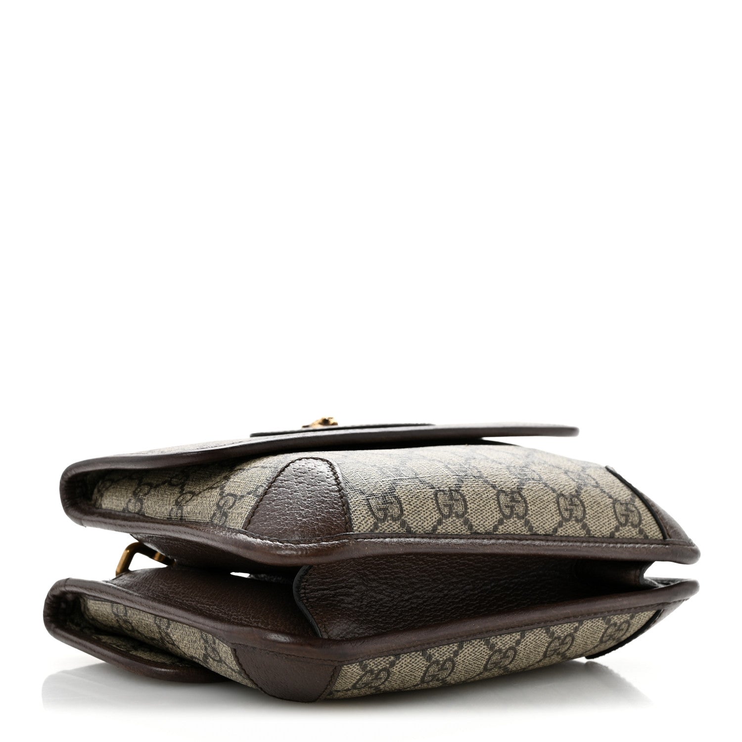 Gucci GG Supreme Monogram Web Small Neo Vintage Double Flap Messenger Bag Beige New Acero 4 of 15