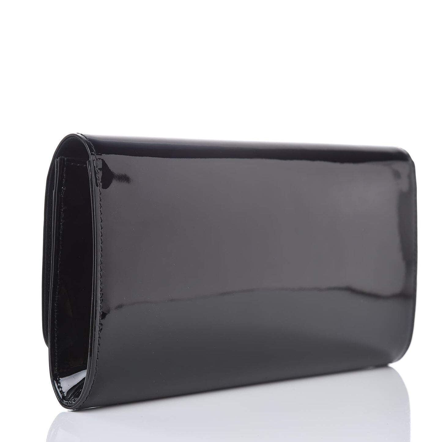 Patent Louise Clutch Black