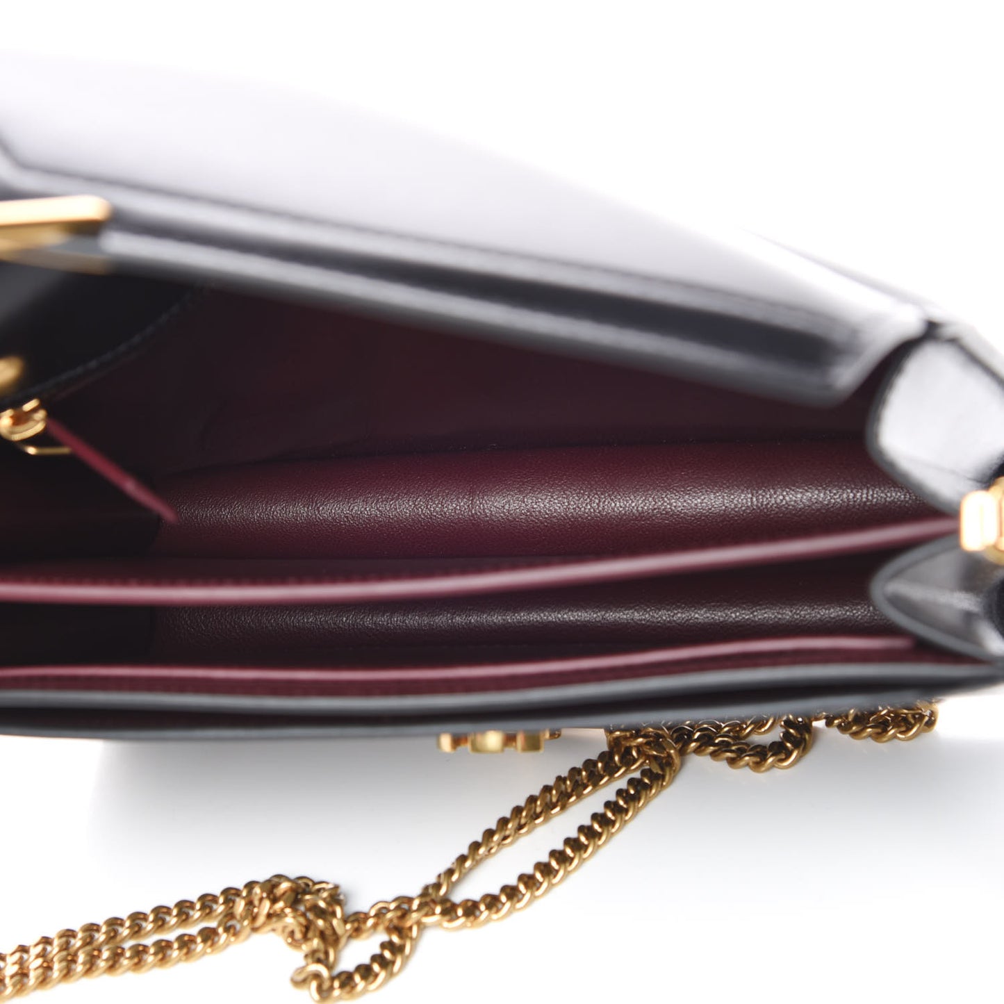 Smooth Calfskin Monogram Cassandra Clasp Bag Black