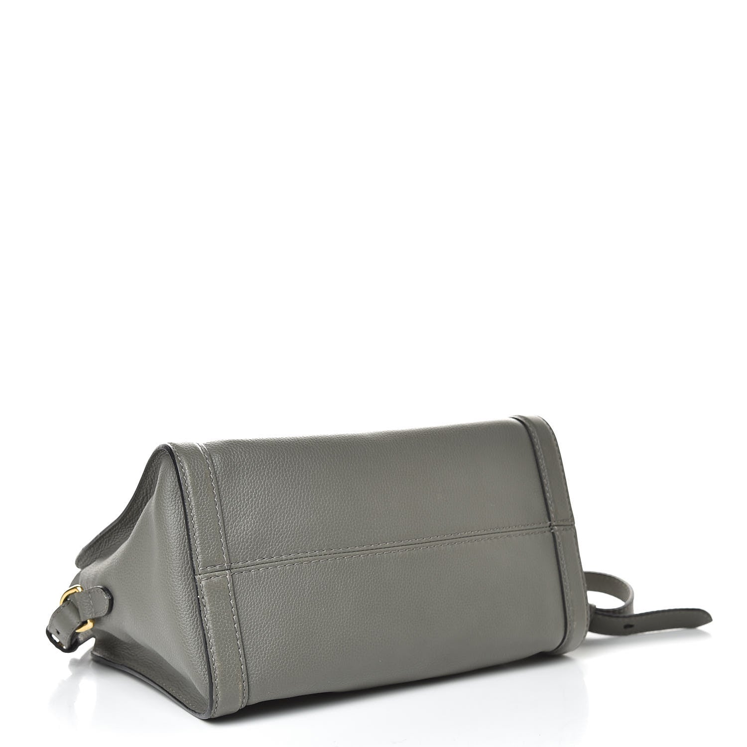 Alexander McQueen Pebbled Calfskin Small Skull Padlock Zip Around Tote Dark Grey 4 of 17