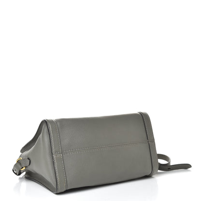 Alexander McQueen Pebbled Calfskin Small Skull Padlock Zip Around Tote Dark Grey 4 of 17