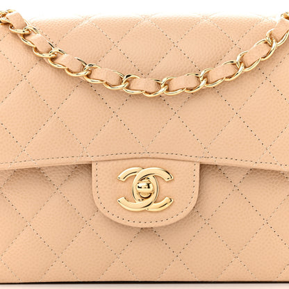 Chanel Caviar Quilted Small Double Flap Beige 8 of 11