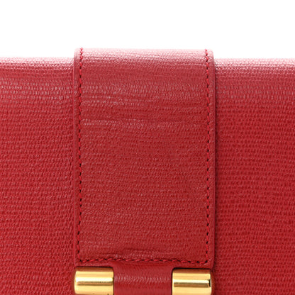 Saint Laurent Textured Calfskin Classic Y Ligne Clutch Red 10 of 10
