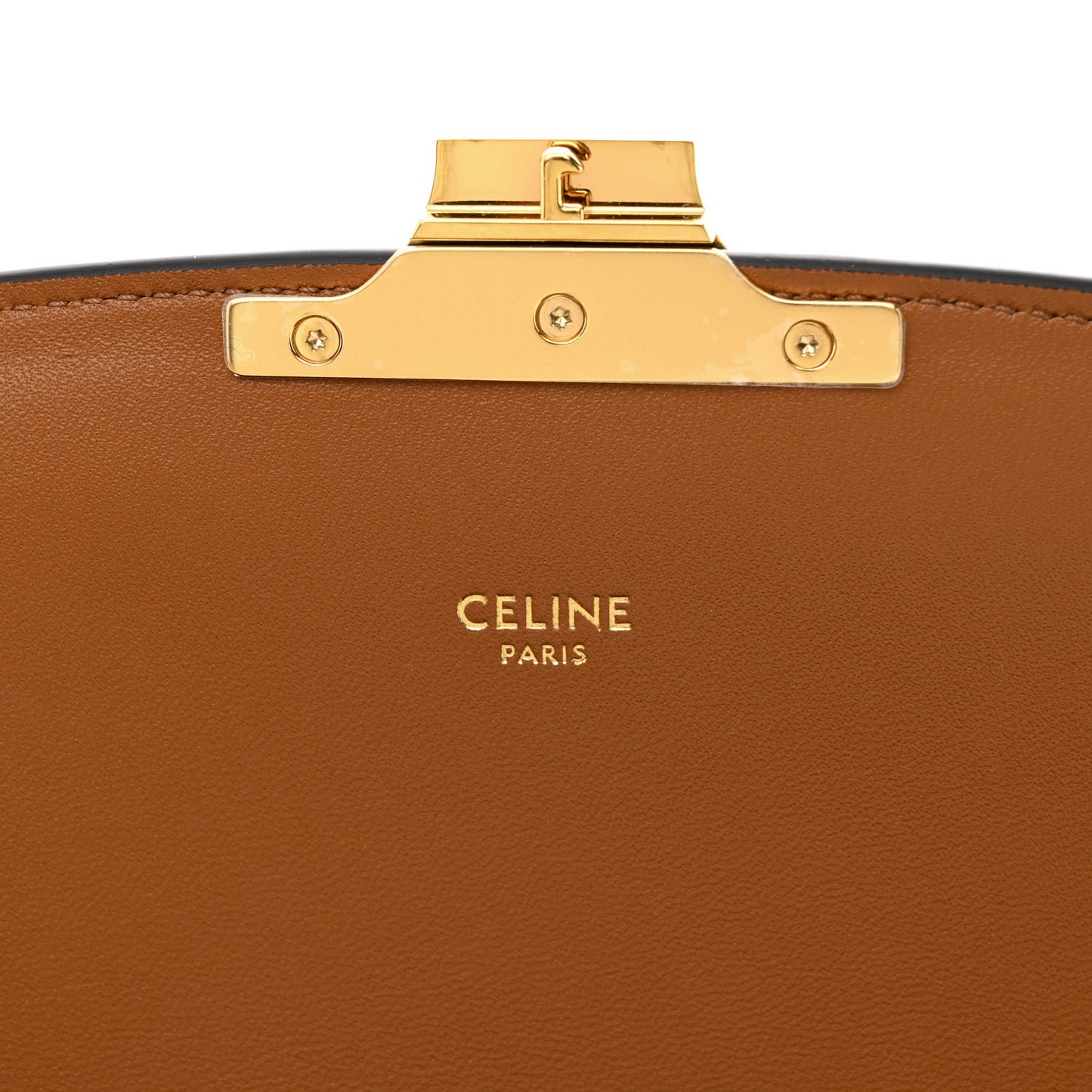 Triomphe Canvas Calfskin Medium Triomphe Bag Tan