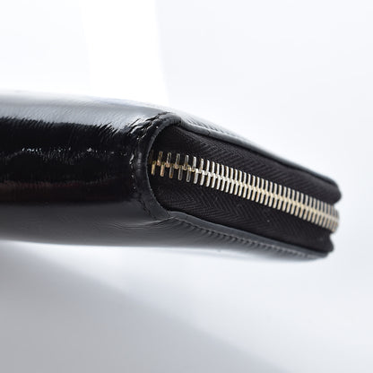 Saint Laurent Patent Y Mail Zip Around Wallet Black 12 of 13