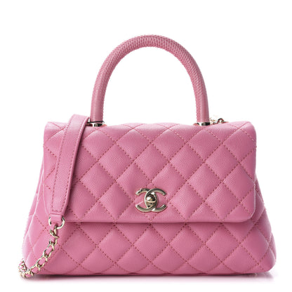 Chanel Caviar Quilted Mini Coco Handle Flap Pink 1 of 9