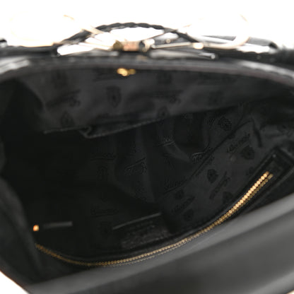 Gucci Calfskin Queen Bow Hobo Black 5 of 12