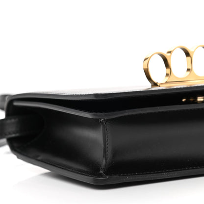 Alexander McQueen Smooth Calfskin Four Ring Knuckle Crossbody Bag Black 8 of 10