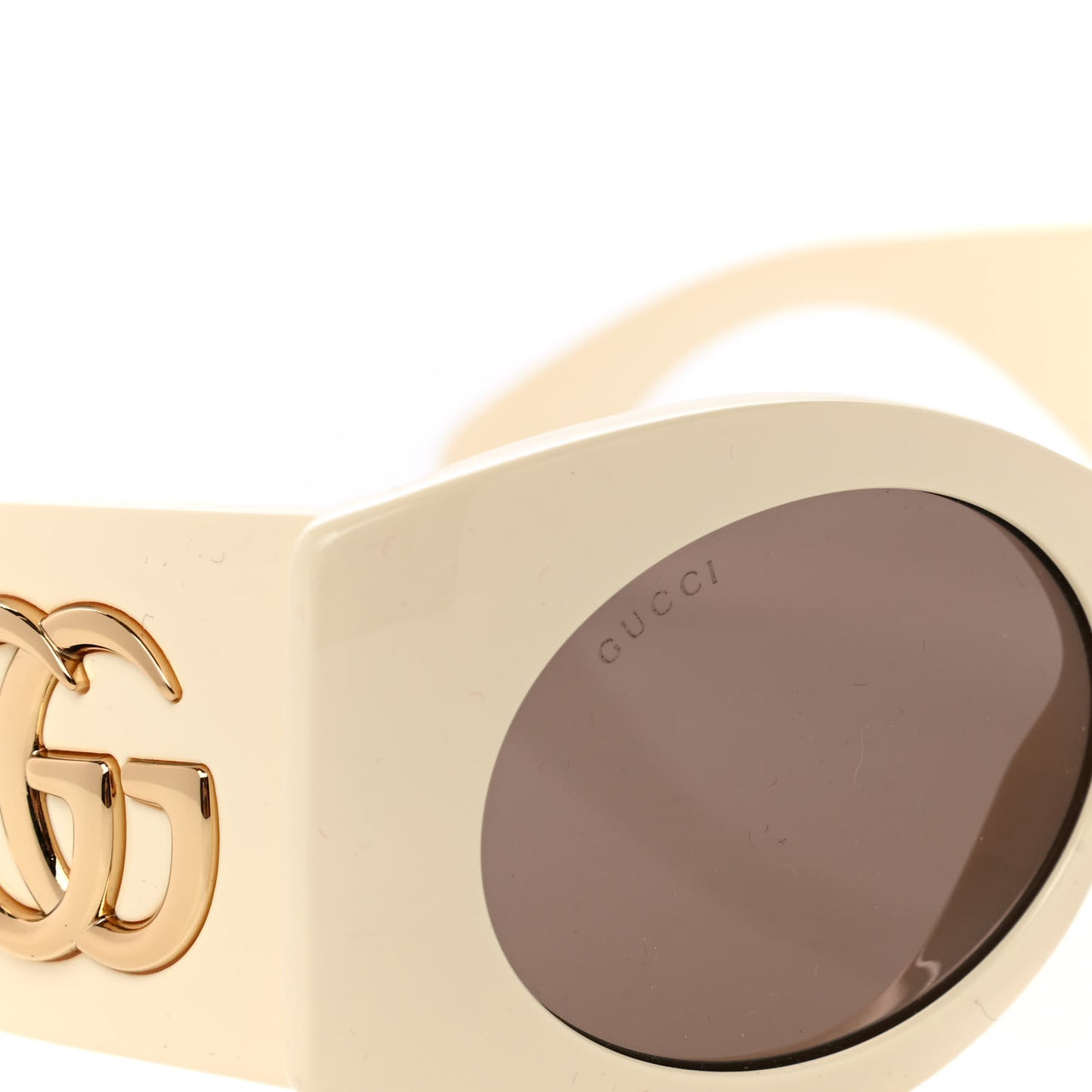 Acetate Frame GG Marmont Logo Sunglasses GG0810S Ivory