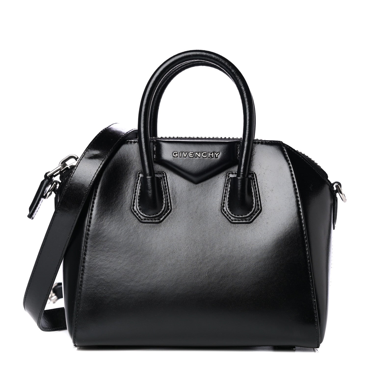 Givenchy Shiny Lord Calfskin Mini Antigona Black 1 of 10
