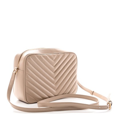 Saint Laurent Calfskin Matelasse Monogram Lou Camera Bag Dark Beige 3 of 11