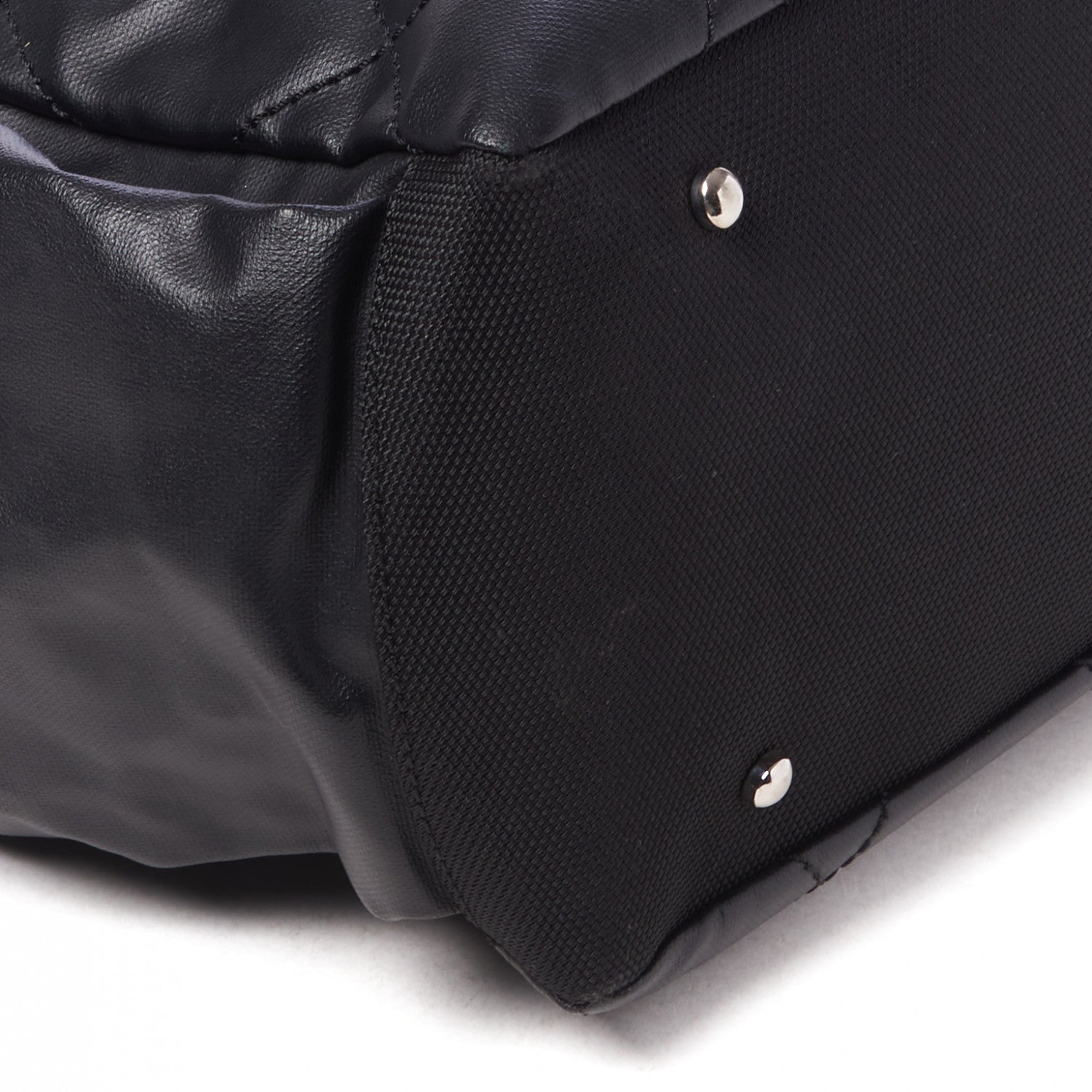 Chanel Coated Canvas Quilted Large Paris Biarritz Tote Black 5 of 9