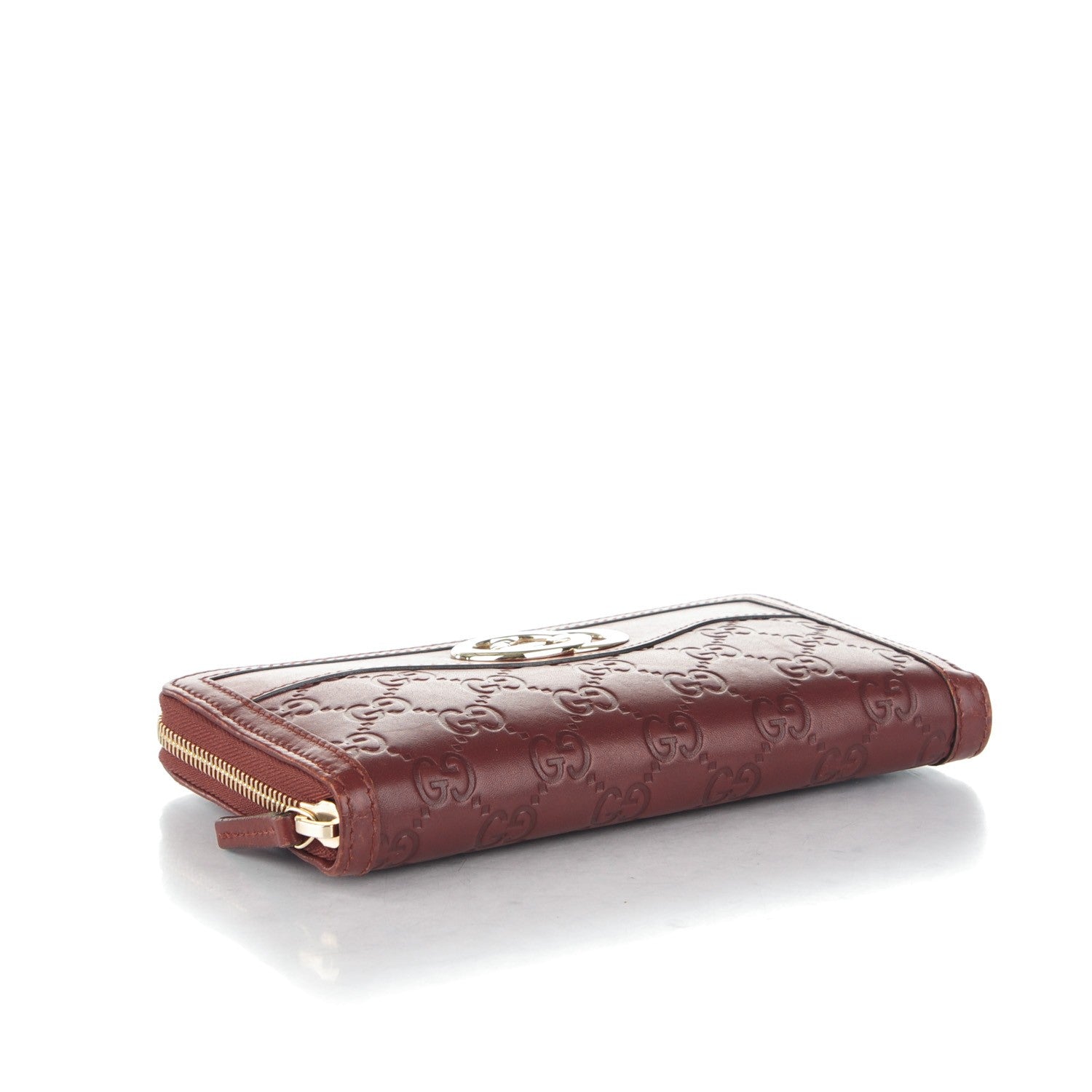 Gucci Guccissima Sukey Zip Around Wallet Red 4 of 7