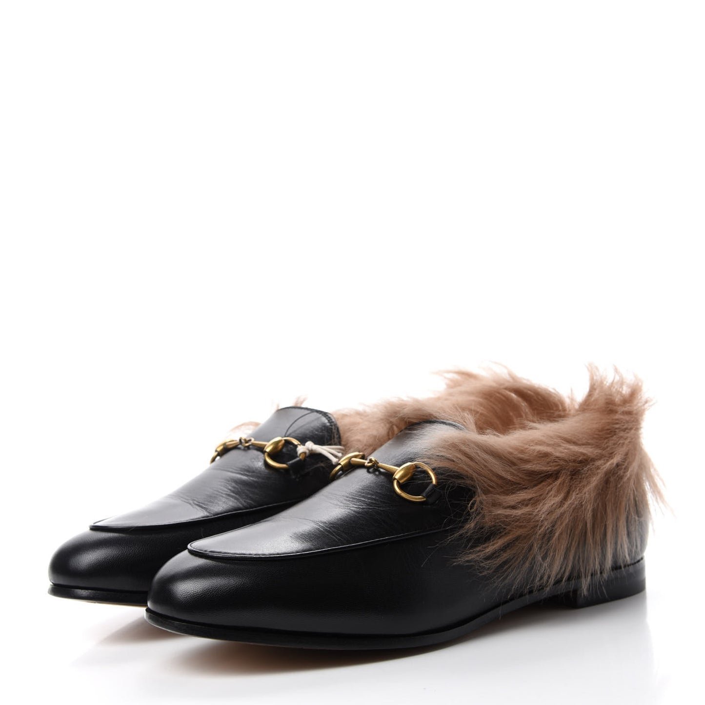 Malaga Kid Fur Womens Jordaan Loafers 38 Black Natural