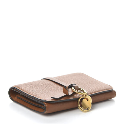 Chloe Calfskin Alphabet Compact Wallet Caramel 4 of 9
