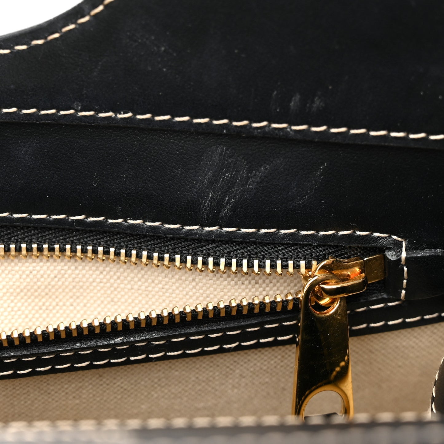 Smooth Calfskin Canvas Two Tone Mini Pocket Bag Black Tan