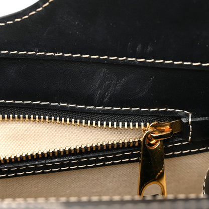 Burberry Smooth Calfskin Canvas Two Tone Mini Pocket Bag Black Tan 11 of 11
