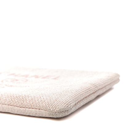 Chanel Canvas Medium Deauville Cosmetic Pouch Pink 7 of 10
