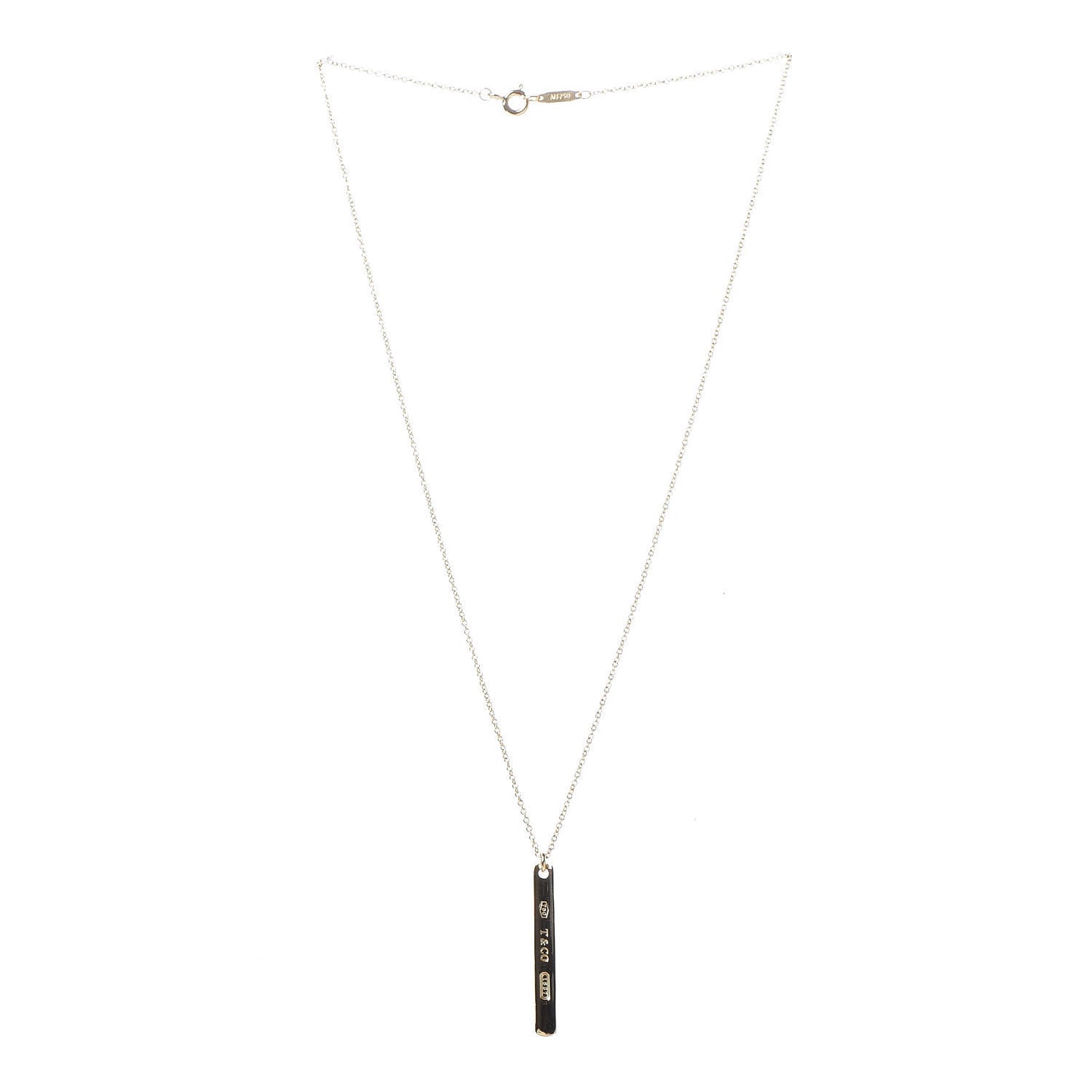 18K Yellow Gold 1837 Bar Pendant Necklace