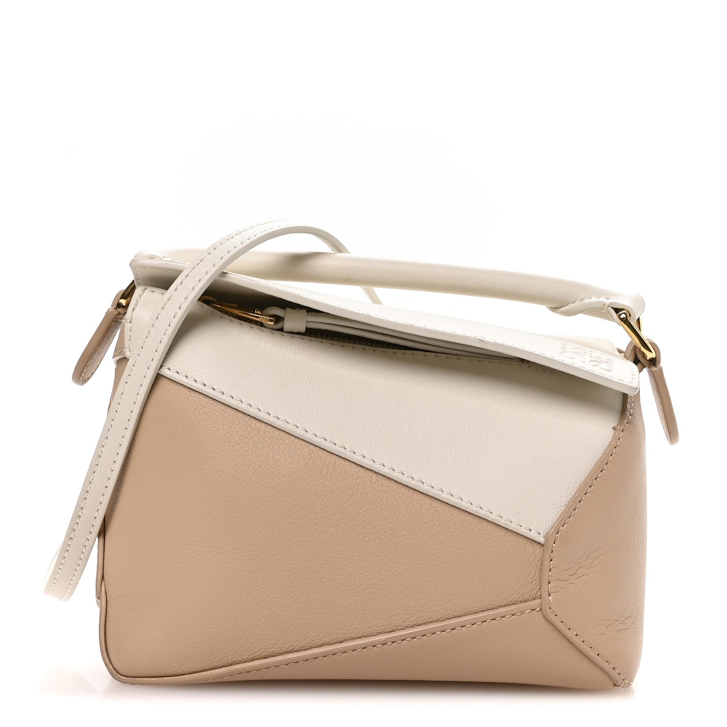 Loewe Calfskin Mini Puzzle Edge Bag Soft White Paper Craft 1830504