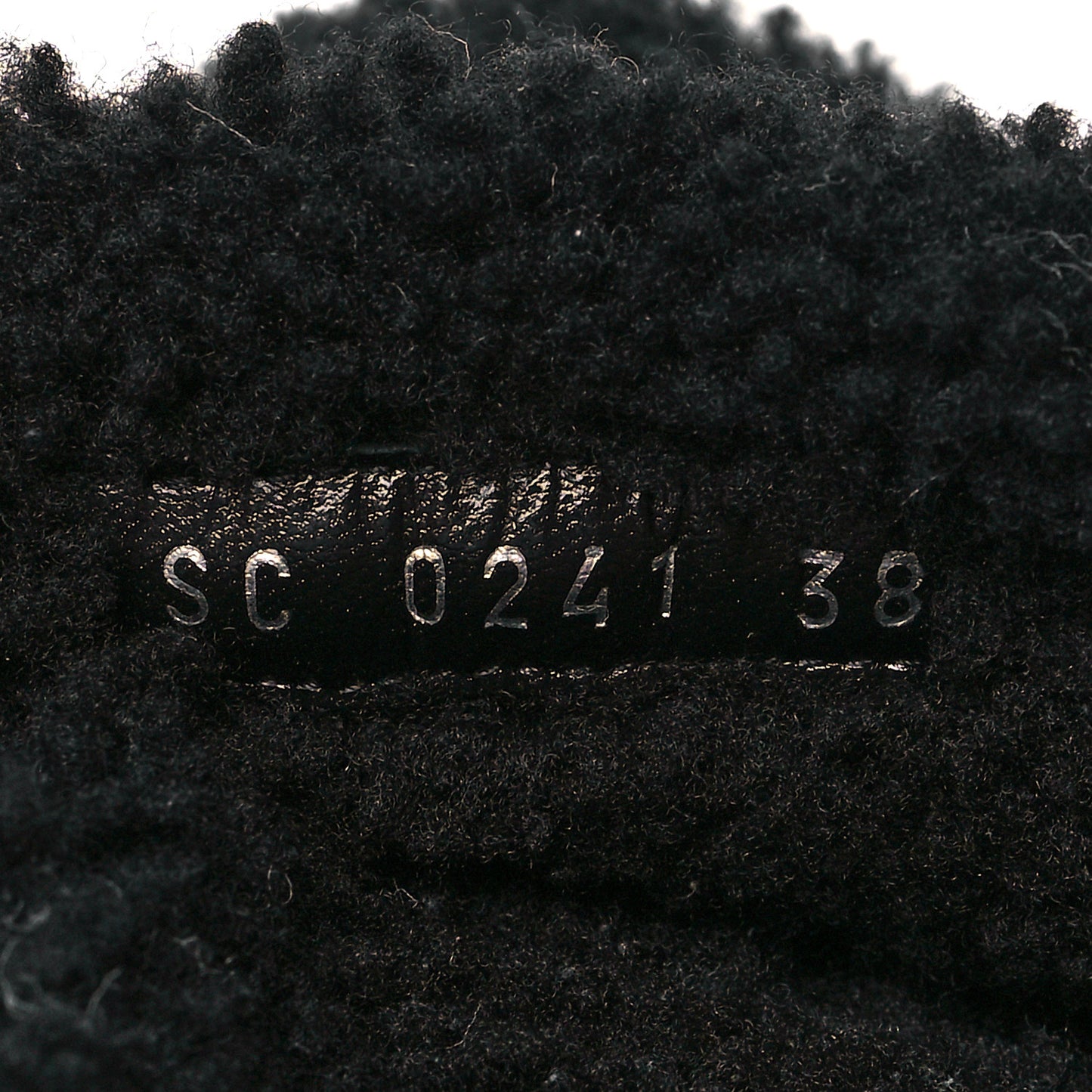 Shearling Monogram Giant Paseo Flat Comfort Mule 38 Black