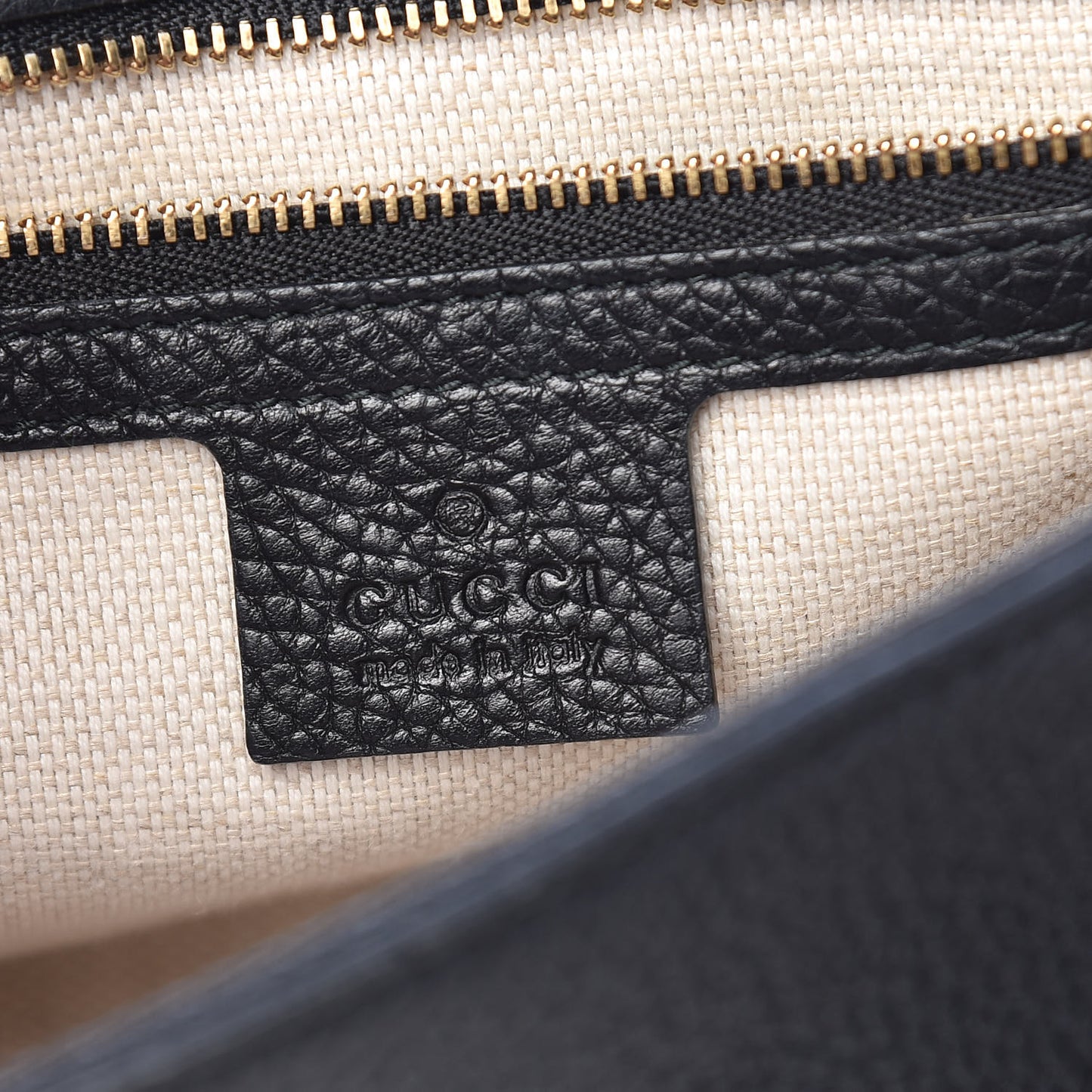Pebbled Calfskin Medium Soho Flap Crossbody Black