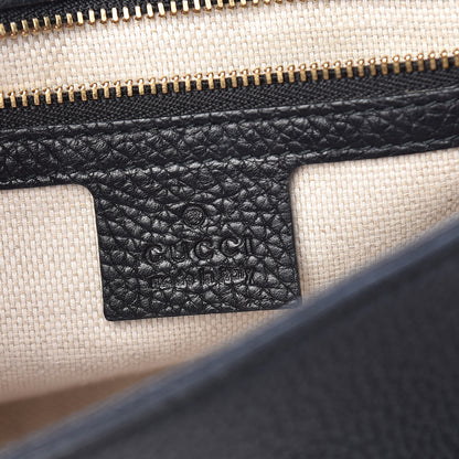 Gucci Pebbled Calfskin Medium Soho Flap Crossbody Black 8 of 11