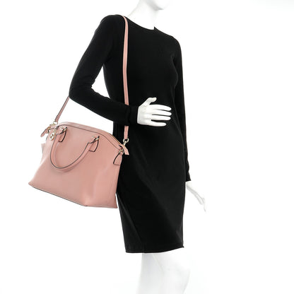 Gucci Dollar Calfskin Large GG Charm Dome Satchel Tote Soft Pink 2 of 7