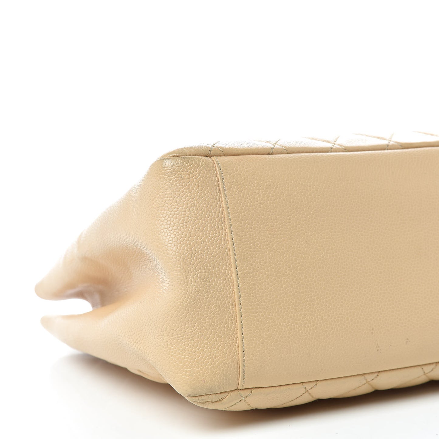 Caviar Quilted Grand Shopping Tote GST Beige Clair