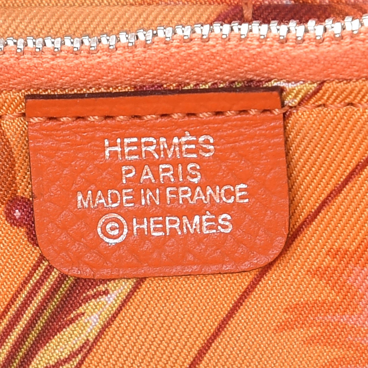 Hermes Epsom Silk'In Wallet Feu Mangue 6 of 8