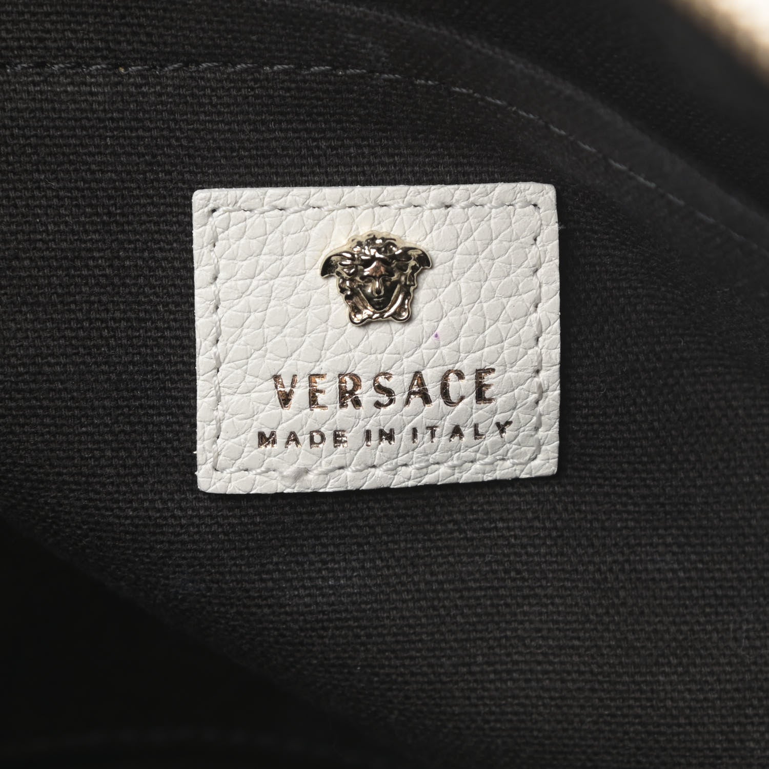 Versace Grained Calfskin Palazzo Bowler White 7 of 13