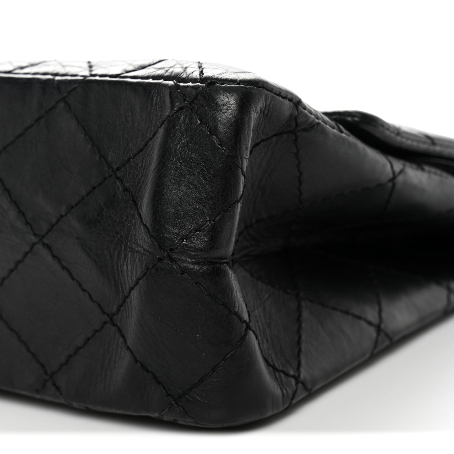 Aged Calfskin Quilted 2.55 Reissue 226 Flap Black