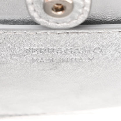 Salvatore Ferragamo Metallic Brushed Calfskin Micro Wanda Top Handle Bag Argento 6 of 12
