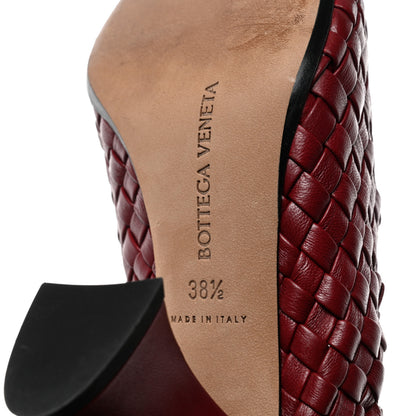 Bottega Veneta Nappa Intrecciato Almond Mules 38.5 Red 7 of 8