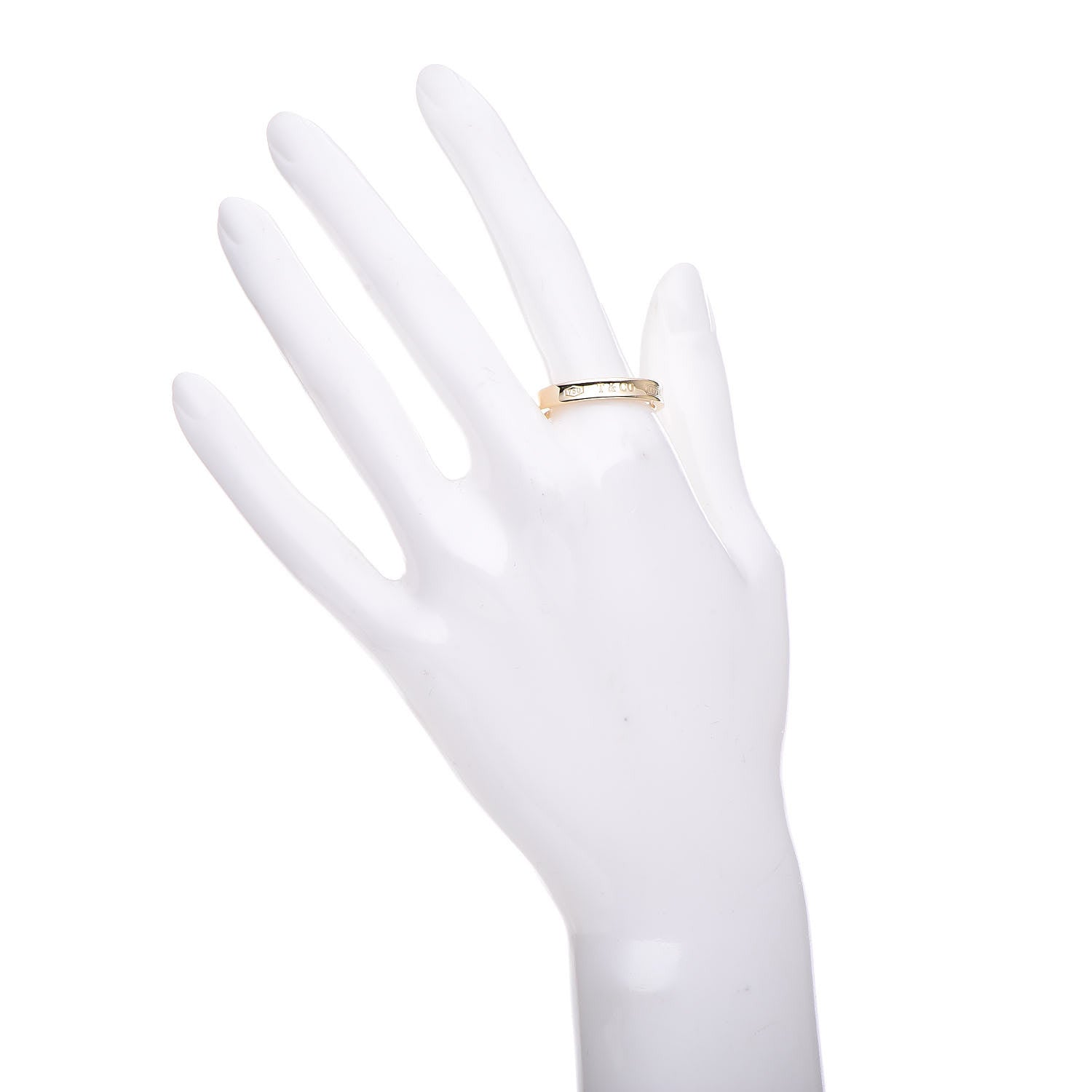 Tiffany 18K Yellow Gold Narrow 1837 Ring 62 10 2 of 6