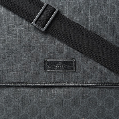 Gucci GG Plus Monogram Medium Flap Messenger Bag Black 7 of 17