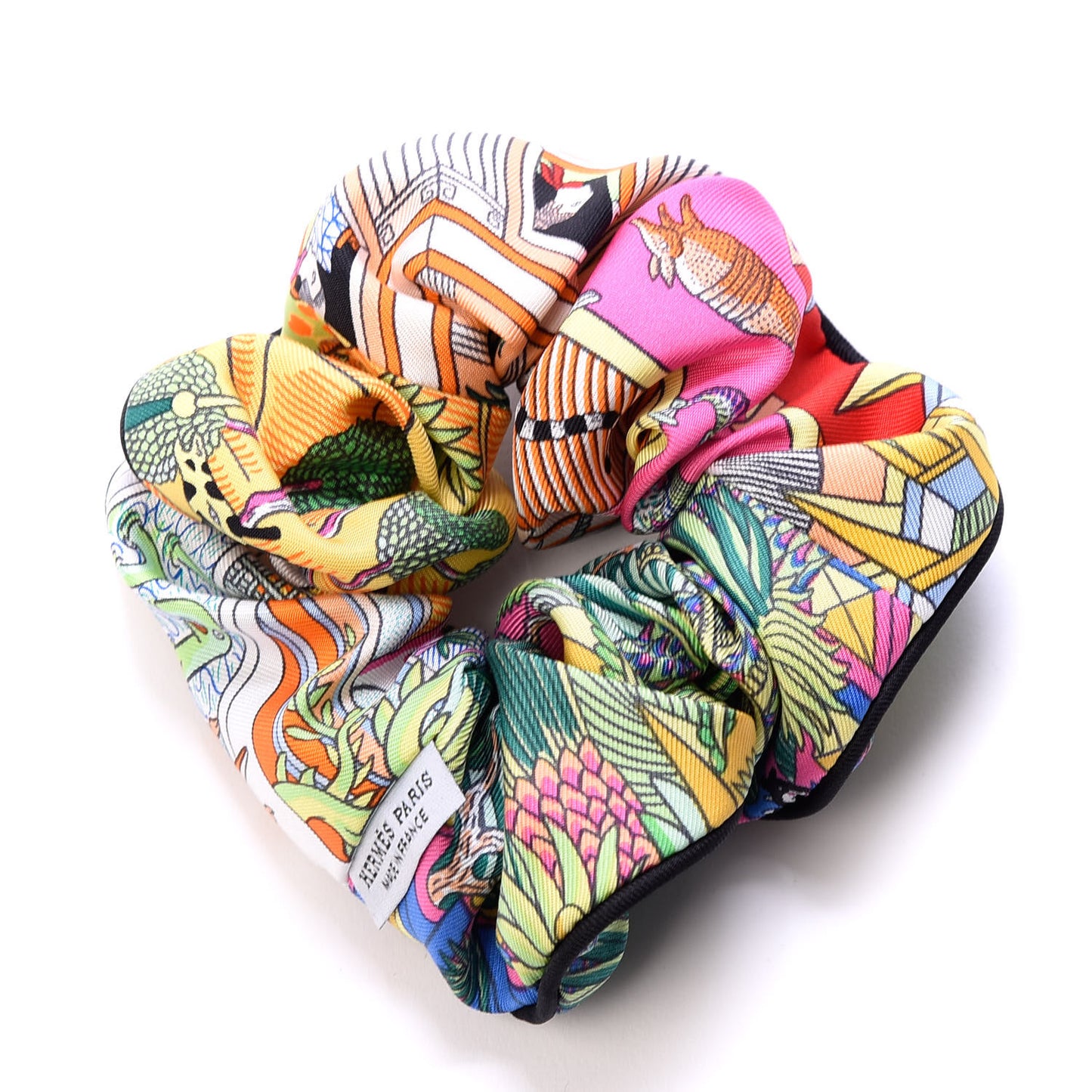 Silk Claudia Scrunchie Multicolore Black