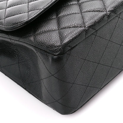 Chanel Caviar Quilted Jumbo Double Flap Black 10 of 11